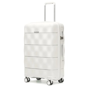 PUCCINI Walizka Średnia Podróżna Lekka Polipropylenowa Biała PP026B-0 - PUCCINI