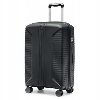 PUCCINI Walizka Średnia Podróżna Na Kółkach PP Twarda Czarna PP027B-1 - PUCCINI