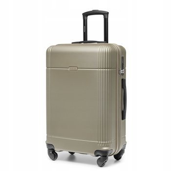 PUCCINI Walizka Średnia Podróżna Na Kółkach Twarda ABS Szampański ABS029B-6C - PUCCINI