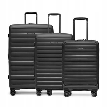 PUCCINI Zestaw Komplet 3 WALIZEK Podróżnych PP 4 Kółka Twarde 3w1 PP028-1 - PUCCINI