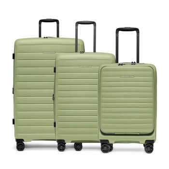 PUCCINI Zestaw Komplet 3 WALIZEK Podróżnych PP 4 Kółka Twarde 3w1 PP028-5 - PUCCINI