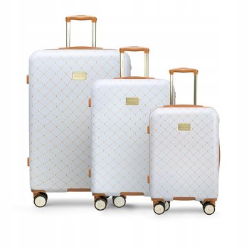 PUCCINI Zestaw Komplet WALIZEK Podróżnych ABS Na Kółkach 3w1 ABS023-0 - PUCCINI