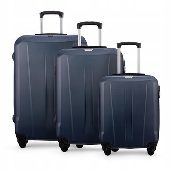 PUCCINI Zestaw Komplet WALIZEK Podróżnych ABS Na Kółkach 3w1 ABS03 7A - PUCCINI