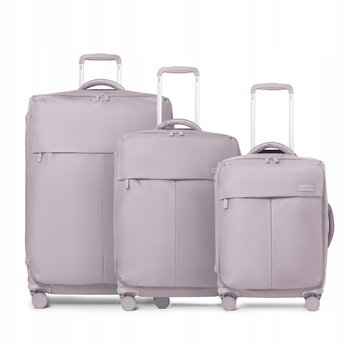 PUCCINI Zestaw WALIZEK Podróżnych Materiałowe Nylon Komplet Miękkie 3w1 - PUCCINI