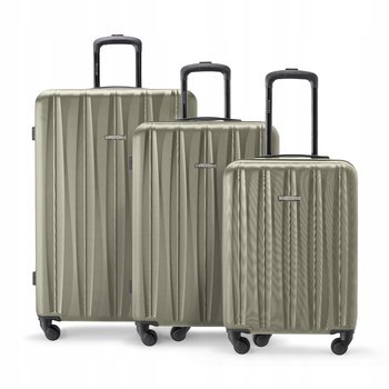 PUCCINI Zestaw WALIZEK Podróżnych Na Kółkach 3w1 Komplet ABS ABS021-6C - PUCCINI