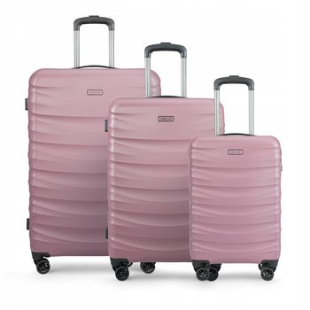 PUCCINI Zestaw WALIZEK Podróżnych PC Poliwęglan Polikarbon 3w1 PC032-3C - PUCCINI