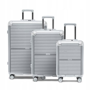 PUCCINI Zestaw WALIZEK Podróżnych Poliwęglan PC Komplet Twarde 3w1 PC034-4C - PUCCINI