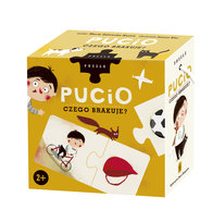 Pucio. Czego brakuje? PUZZLE Dwuelementowe Wydawnictwo Nasza Księgarnia Wydawnictwo Nasza Księgarnia