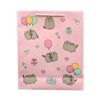 PUCKATOR, paczka torbka prezentowa pusheen różowa 40x35x12cm 12 stuk gbag120x - Puckator