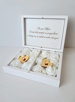 Pudełeczko na obrączki, szkatułka na obrączki Goldecor