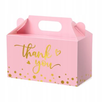 PUDEŁKA NA CIASTO OPAKOWANIE RÓŻOWE THANK YOU WESELE ŚLUB KOMUNIA CHRZEST - Inna marka