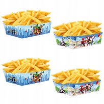 PUDEŁKA NA POPCORN CHIPSY PRZEKĄSKI SPIDEY I KUMPLE SPIDER NA URODZINY 4SZT