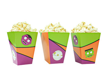 Pudełka Na Popcorn Potworki 6 Szt - Congee