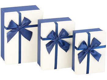 Pudełka na prezenty z niebieską kokardą 3 szt. Your Design - Your Design