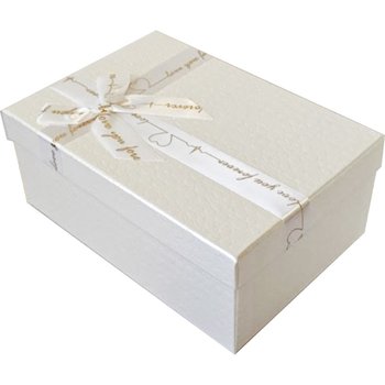 Pudełko 21x14x8cm srebrne błyszczące - GIFTTOP