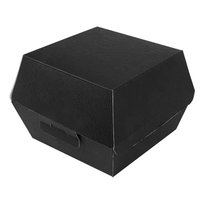 Pudełko Burger Box Tekturowy Termiczny Czarny Elegancki 14,4X13,6X9,2 50Szt