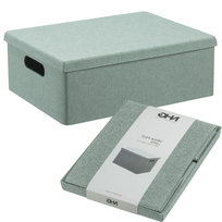 PUDEŁKO DO PRZECHOWYWANIA POJEMNIK SKŁADANY Z POKRYWĄ ZIELONY 36X27X13CM