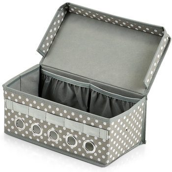 Pudełko do przechowywania wstążek, ZELLER, szare, 29x15x12 cm - Zeller