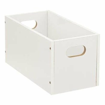 Pudełko do regału 15x31cm drewniane  białe - 5five Simple Smart