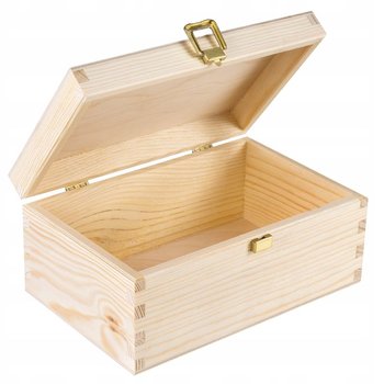 Pudełko Drewniane Kasetka Z Zamkiem 21,4X13,8X10Cm - Creative Deco