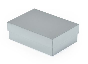 Pudełko laminowane, srebrne, 25,5x16x7,5 cm