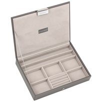 Pudełko na biżuterię z pokrywką (brązowoszare) Classic Stackers Stackers