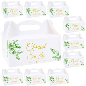 Pudełko Na Ciasto 10szt Chrzest Pudełka Dekoracyjne Podziękowania Dla Gości - Inna marka