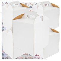 Pudełko na ciasto 5sztuk z rączką karton na tort opakowanie wesele 26x26x35