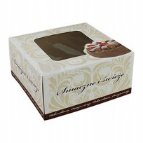 Pudełko na ciasto chrzest wesele karton na tort opakowanie 22x22x11cm