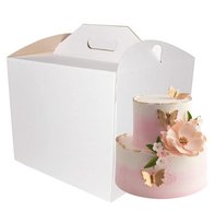 Pudełko na ciasto chrzest wesele karton na tort opakowanie 35x35x15cm biały