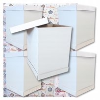 Pudełko na ciasto opakowanie karton na tort piętrowy biały 40x40x50 5 szt