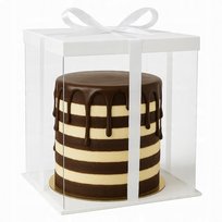 Pudełko Na Ciasto Tort Chrzest Wesele Karton Opakowanie Wstążka 30X30X30Cm