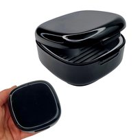 Pudełko Ortodontyczne Na Aparat Nakładki Protezę Premium Kwadratowe Czarne