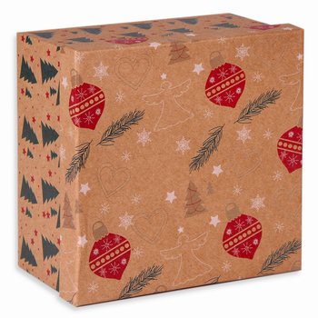 Pudełko prezentowe, Classic Christmas, bombki, L, 12x22x22 cm - Empik