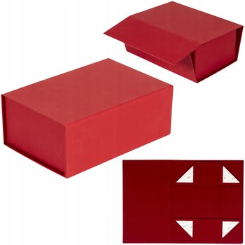 Pudełko prezentowe magnetyczne składane 42 x 32 x 14 cm EASYBOX Plus Bordowe - Temi Trade