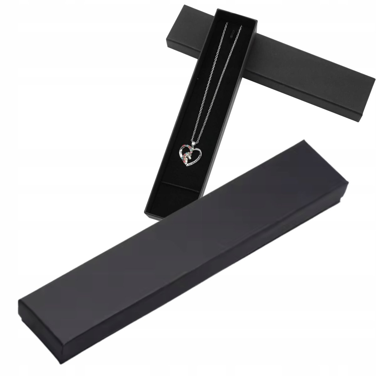 Pudełko prezentowe na biżuterię długie, bransoletka łańcuszek 21 x 4 cm ...