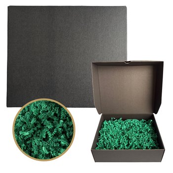 Pudełko Prezentowe Ozdobne Czarne 280x240x90 na Prezent Wypełniacz Zestaw