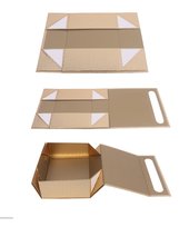 Pudełko Prezentowe Składane 28,2X20,2X9,2Cm Złoty
