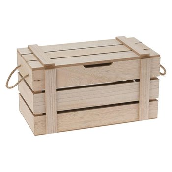 Pudełko Z Pokrywą Drewniane Beżowe - Inny producent