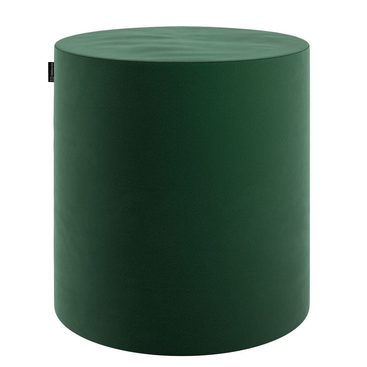 Puf Barrel DEKORIA Velvet, butelkowa zieleń, ø40