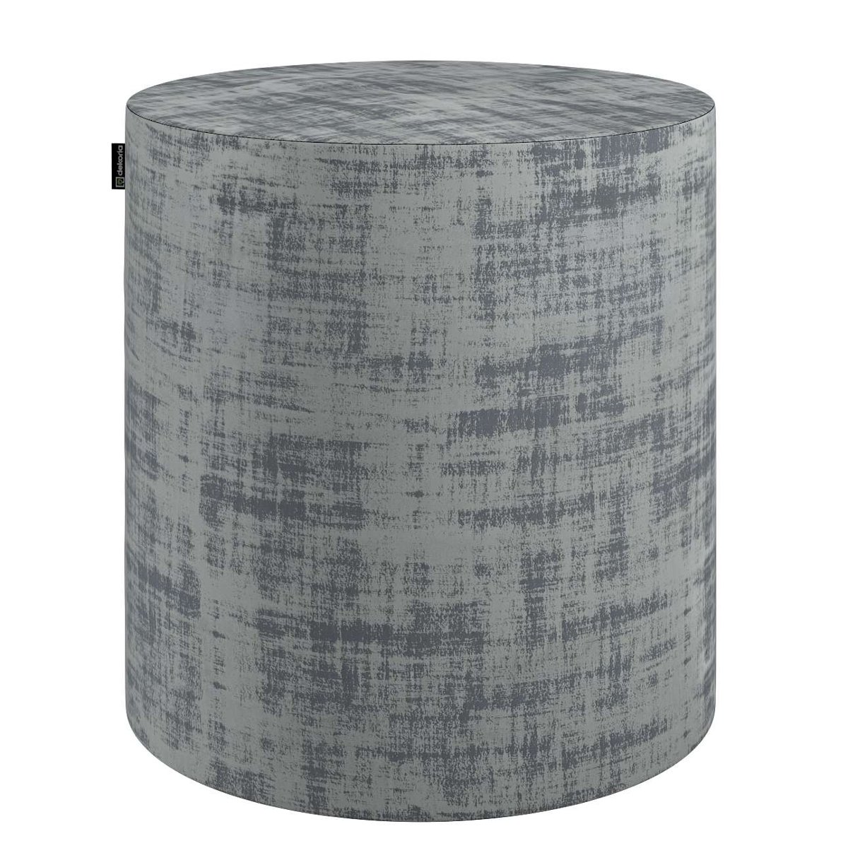 Фото - Пуф / банкетка Dekoria Puf Barrel, szary beton, ø40, wys. 40 cm, Velvet 