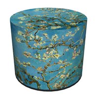 Pufa Codura Wodoodporna do Domu i Ogrodu – wzór Almond, Elegancka, Wygodna, Stabilna, Zamek Błyskawiczny, 40 cm, Bertoni