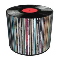 Pufa Codura Wodoodporna do Domu i Ogrodu – wzór Vinyl, Elegancka, Wygodna, Stabilna, Zamek Błyskawiczny, 40 cm, Bertoni Bertoni