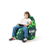 Pufa Dziecięca KIDO BY DIABLO CHAIRS: Craft, Worek Sako Do Siedzenia Dla Dzieci, Do Pokoju Dziecięcego, Wodoodporna, Solidna Pufa Balkonowa, Odcienie Zieleni, Tarasowa, Wytrzymała Do Pokoju Dziecka Diablo Chairs