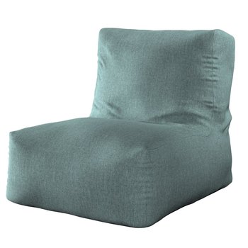 Pufa- fotel, szary błękit szenil, 67 x 31 x 75 cm, City - Dekoria