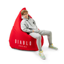 Pufa Gamingowa XXL Diablo Chairs: Czerwona, Sako Worek Dla Gracza, Gaming Room, Do Pokoju Nastolatka, Duża Pufa Do Grania W Kolorze Czerwonym Diablo Chairs