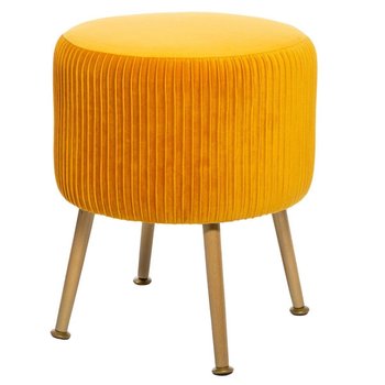 Pufa stołek do salonu MONIC : Kolor - Żółty - MIA home