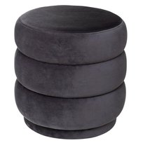 Pufa welurowa SINA, Ø 40 cm, antracyt Atmosphera