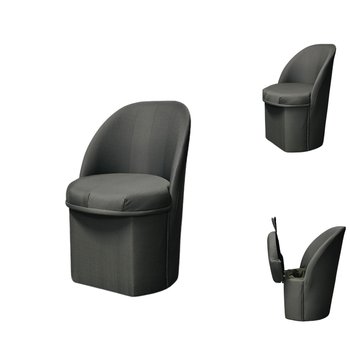 PUFA Z OPARCIEM szara Z POJEMNIKIEM wygodna TAPICEROWANA NOWOCZESNA fotelik - Inna producent