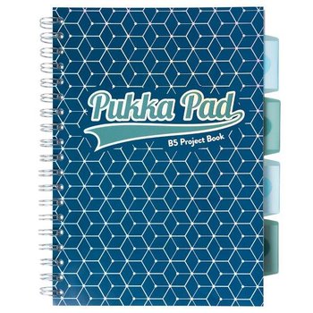 Pukka Pad, Kołozeszyt Project Book Glee w kratkę, B5, niebieski - Pukka Pad